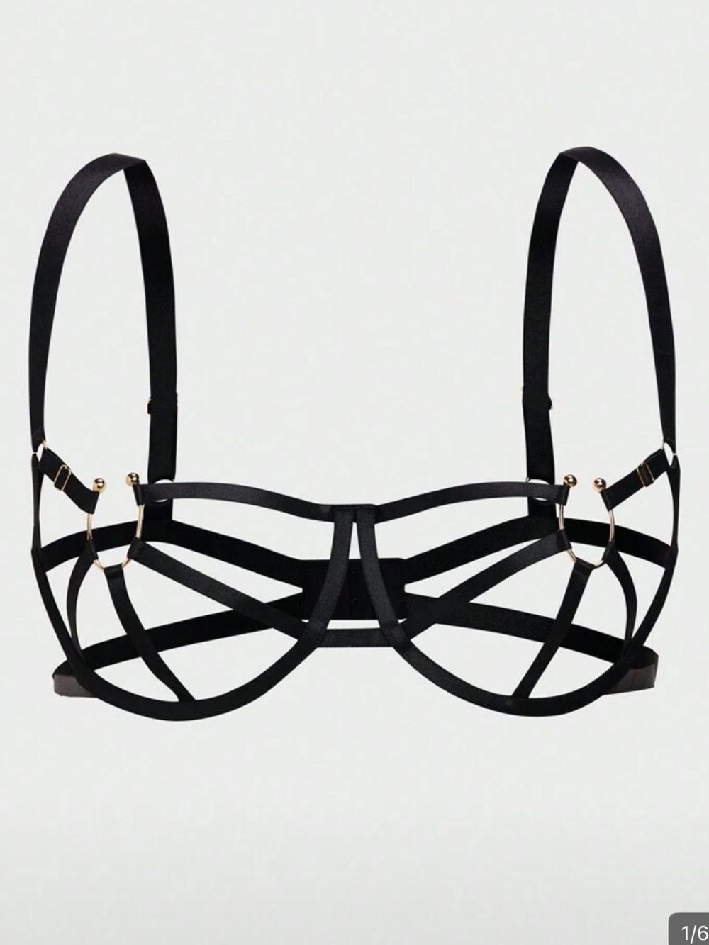 Strappy Black Cage Bra - Bold Lingerie